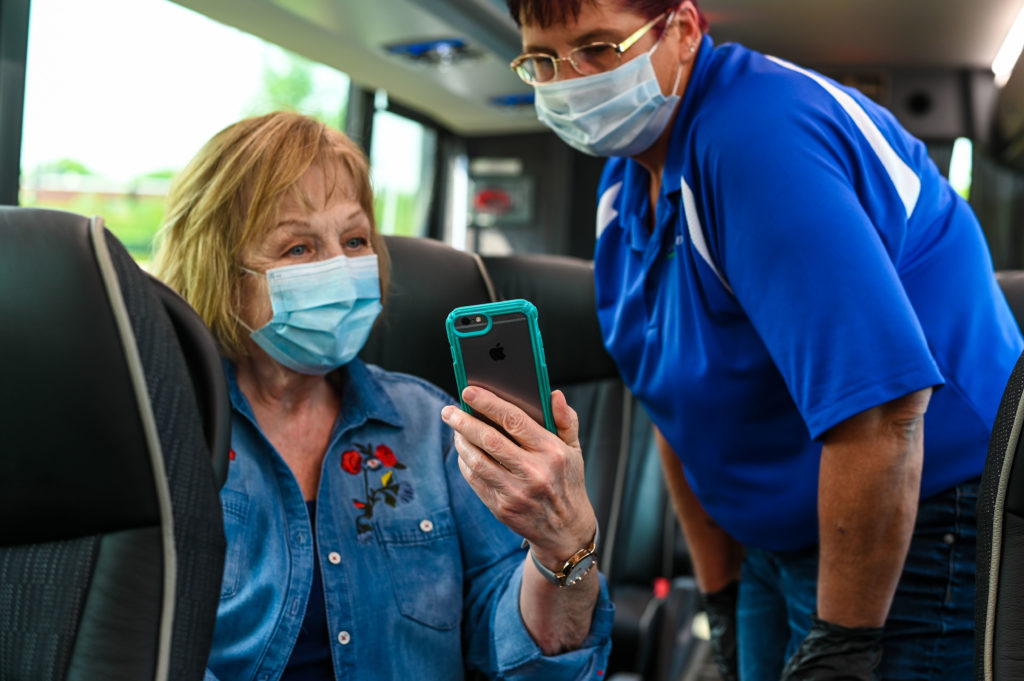 Land to Air Driver Helping Passenger