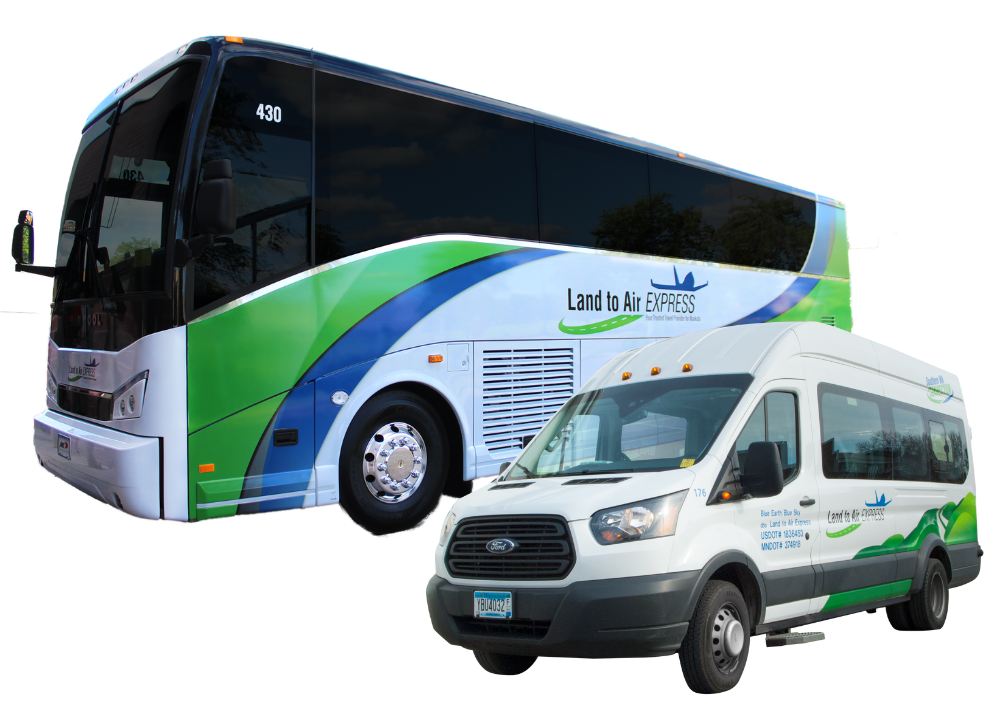 Land to Air Motorcoach Bus and Shuttle Bus