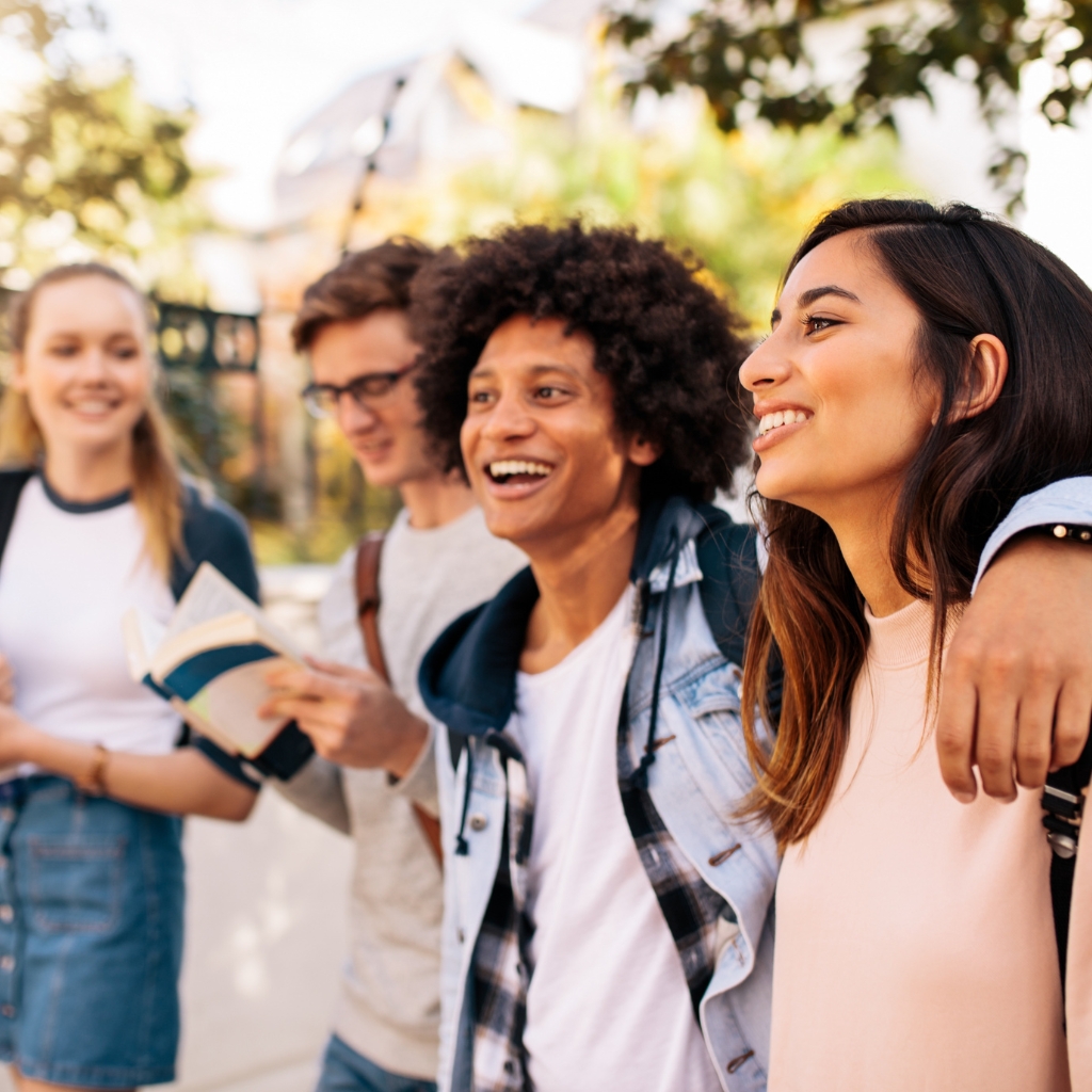 Group of students walking